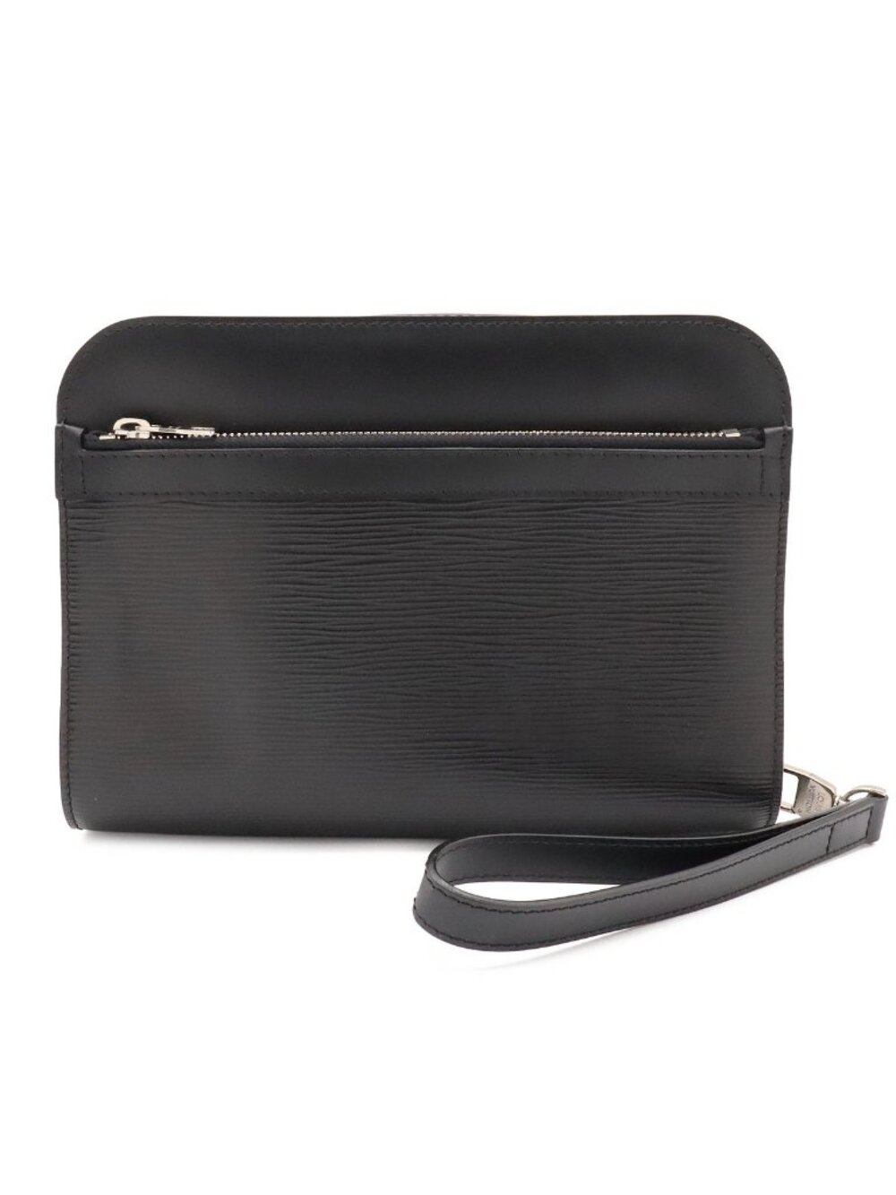 Louis Vuitton Epi Hoche Clutch Leather Noir Black Silver